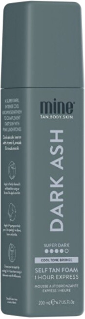 Minetan Samoopalovací pěna pro tmavě hnědý odstín Dark Ash (Self-Tan Foam) 200 ml