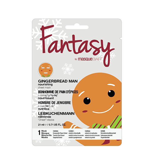 masqueBAR Vyživujúce plátýnková maska Fantasy Gingerbread Man ( Nourish ing Sheet Mask) 21 ml