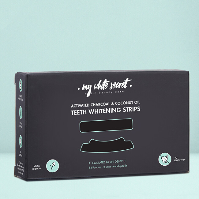 Bělicí pásky na zuby s aktivním uhlím Whitening Strips 14 ks