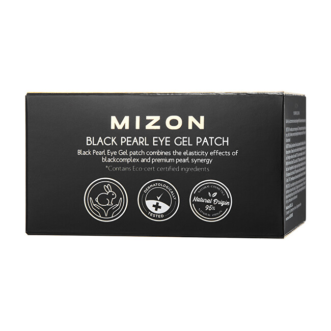 Prémiová oční hydrogelová maska s černou perlou a diamantem na vrásky a tmavé kruhy Black Pearl (Eye Gel Patch) 60 ks x 1,4 g
