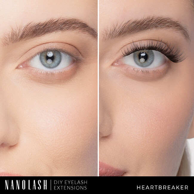 Nanolash Umělé trsové řasy Heartbreaker DIY Eyelash Extensions 36 ks