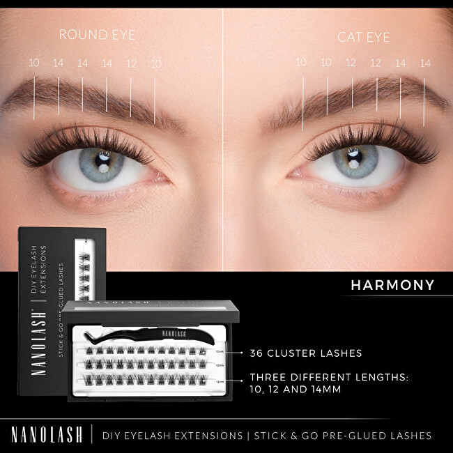 Nanolash Umelé riasy Harmony Stick & Go Pre-glued Lashes 36 ks