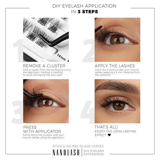Nanolash Umelé riasy Harmony Stick & Go Pre-glued Lashes 36 ks