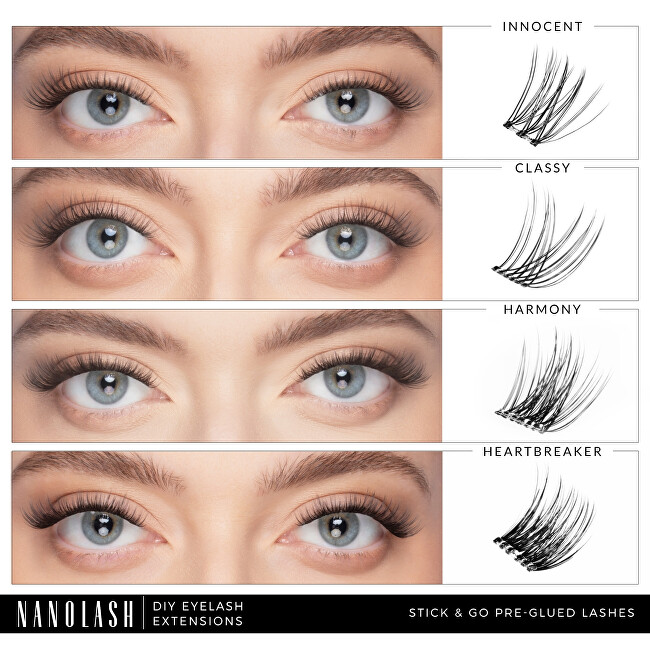 Nanolash Umelé riasy Harmony Stick & Go Pre-glued Lashes 36 ks