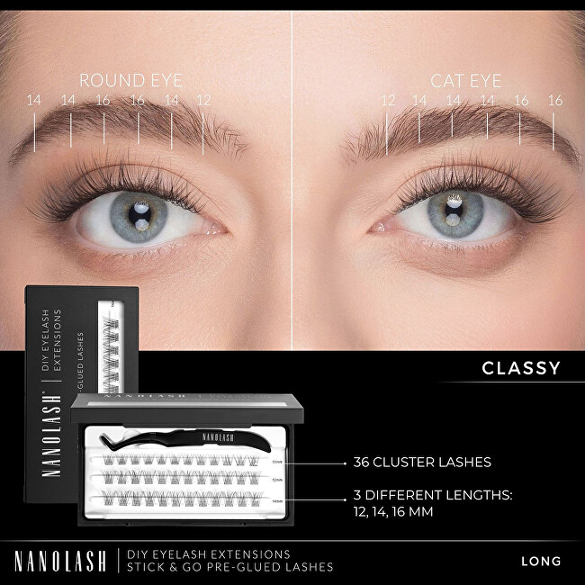 Nanolash Samolepiace trsové riasy Classy Long 36 ks
