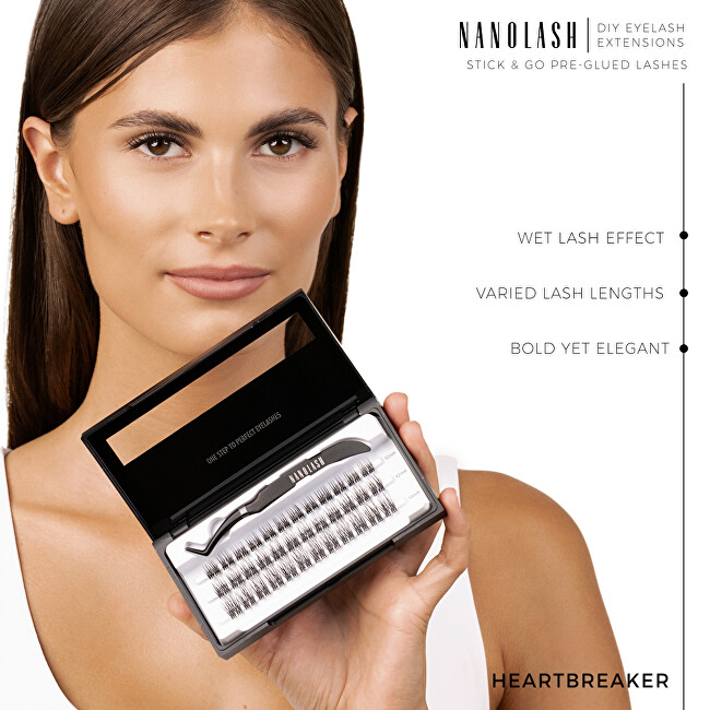 Nanolash Samolepiace trsové riasy Heartbreaker Short 36 ks