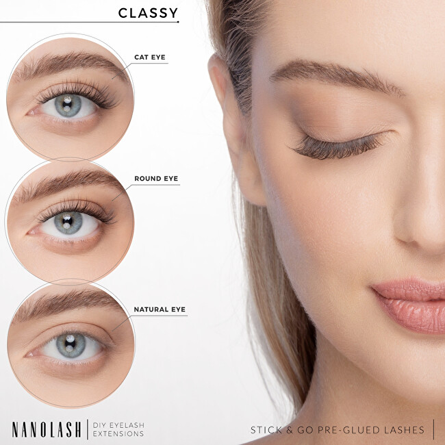 Nanolash Samolepicí trsové řasy Stick & Go Pre-Glued Lashes 36 ks