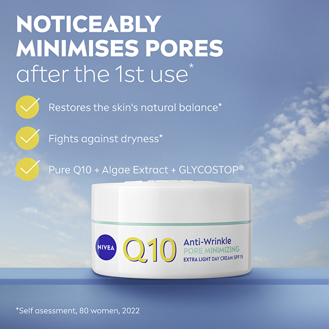 Nivea Denní krém SPF 15 Q10 Anti-Wrinkle Pore Minimizing (Day Care) 50 ml