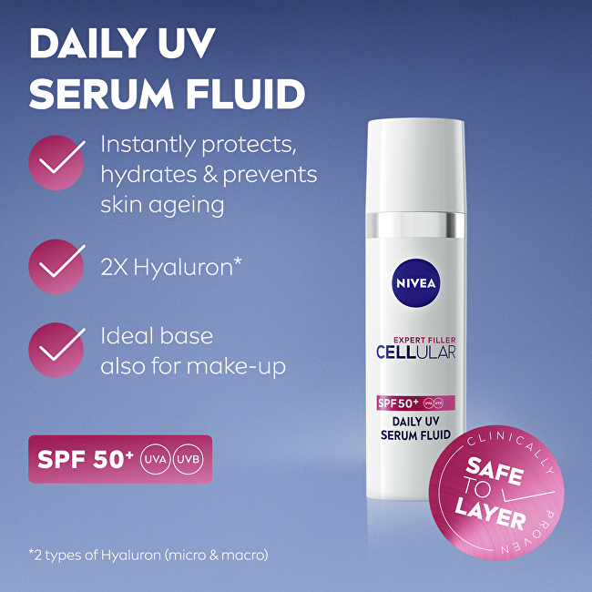 Nivea Denné UV sérum SPF 50+ Cellular Expert Filler Fluid 50 ml