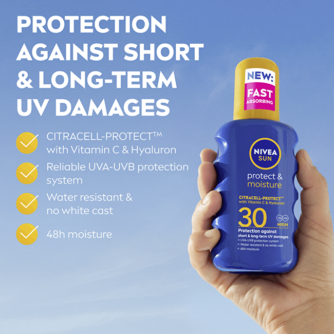 Hydratační sprej na opalování OF 30 Sun (Protect & Moisture Sun Spray) 200 ml