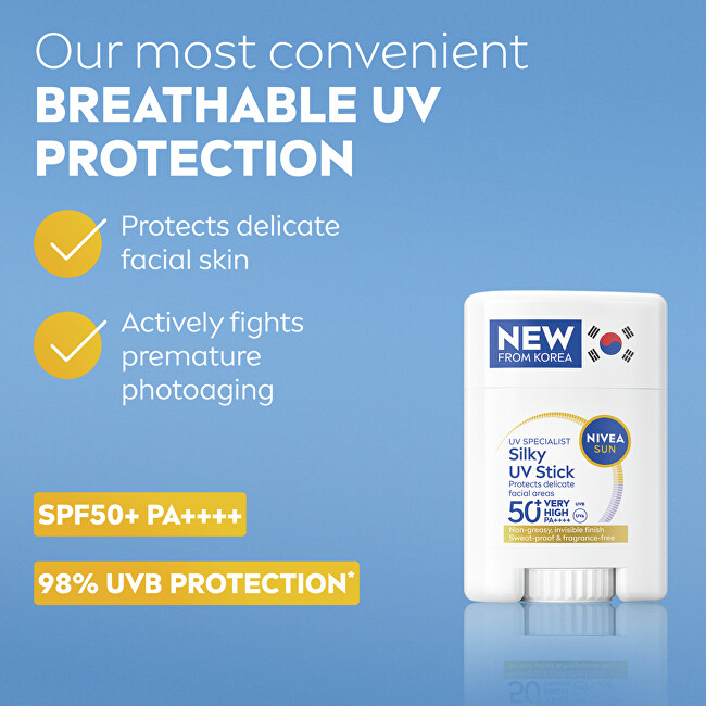Ochranný pleťový krém v tyčince SPF 50+ Silky UV Stick 15 g