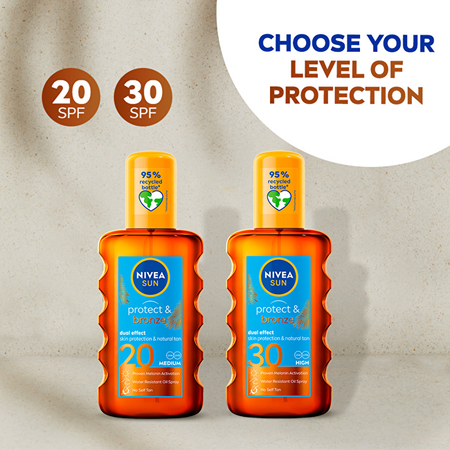 Olej na opalování ve spreji podporující zhnědnutí SPF 20 Sun (Protect & Bronze Oil) 200 ml