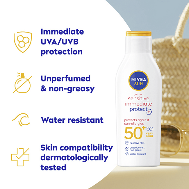 Nivea Ochranné mléko pro citlivou pokožku SPF 50+ Sun Sensitive Protect 200 ml