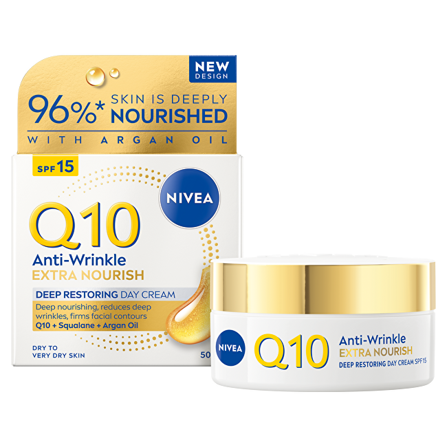 Výživný denní krém proti vráskám Q10 OF 15 (Anti-Wrinkle Extra Nourishing Cream) 50 ml