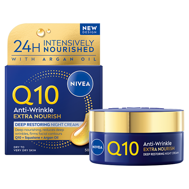 Výživný noční krém proti vráskám Q10 Power (Anti-Wrinkle Extra Nourishing Night Cream) 50 ml