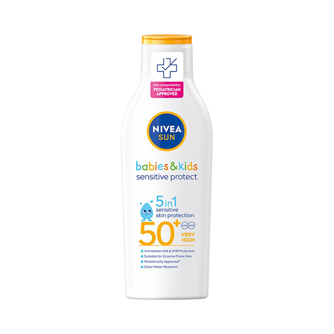 Nivea Dětské mléko na opalování SPF 50+ Sun Kids (Pure & Sensitive Sun Lotion) 200 ml
