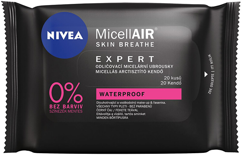 Nivea Micelární odličovací ubrousky MicellAir Expert (Make-Up Remover Wipes) 20 ks