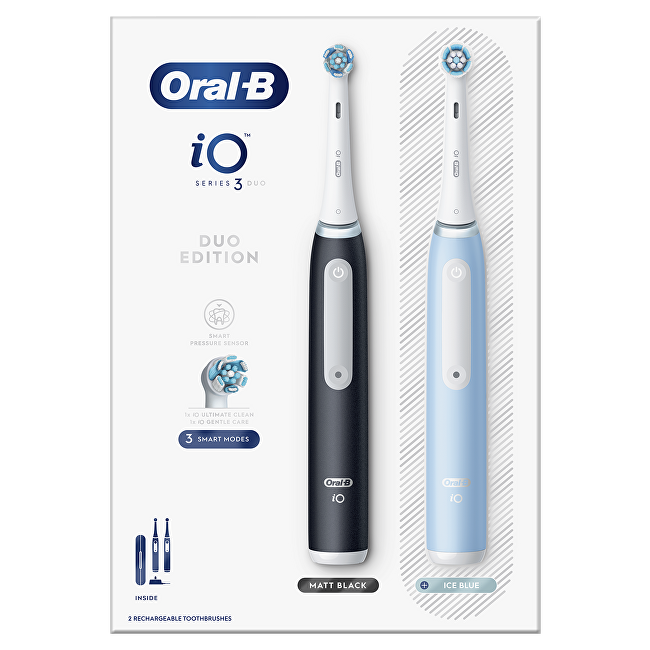 Elektrický kartáček Series iO 3 Duo Black/Ice Blue 2 ks