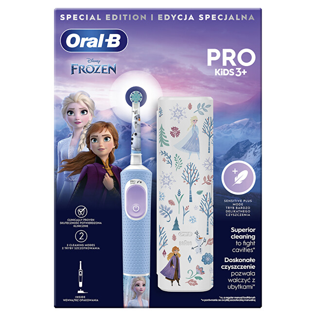 Elektrický zubní kartáček s cestovním pouzdrem Vitality Pro Kids Frozen