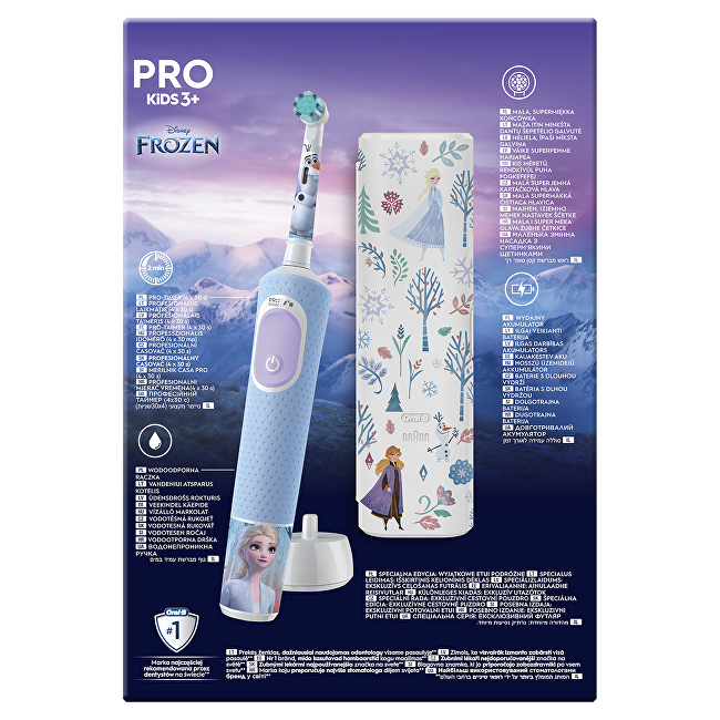 Elektrický zubní kartáček s cestovním pouzdrem Vitality Pro Kids Frozen