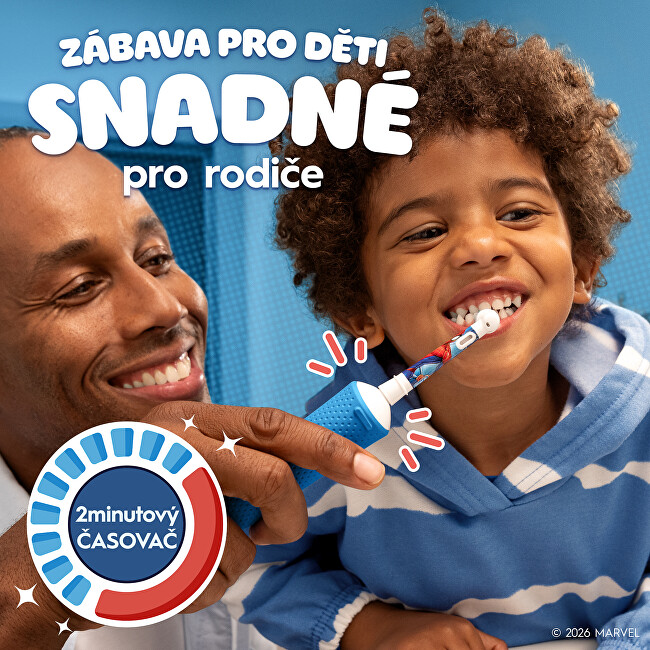 Oral B Elektrický zubní kartáček Vitality Pro Kids Spiderman