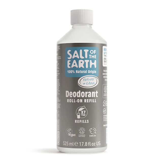 Salt Of The Earth Náhradní náplň do přírodního kuličkového deodorantu Vetiver & Citrus (Deo Roll-on Refills) 525 ml
