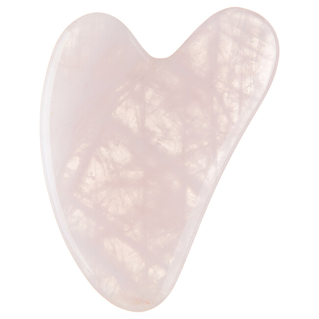 Masážní váleček a destička Guasha růženín (Rose Quartz Jade Roller & Gua Sha Set)
