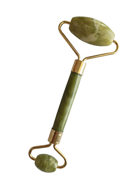 Masážní váleček a destička Guasha zelený xiuyan jadeit (Light Green Xiuyan Jade Roller & Gua Sha Set)