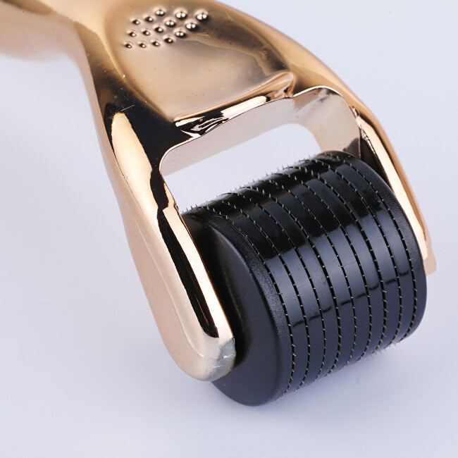Mikrojehličkový váleček na ošetření obličeje (Single Microneedle Roller Golden Handle)