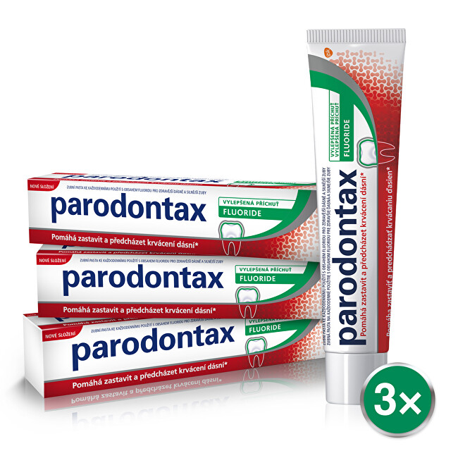 Parodontax Zubní pasta proti krvácení dásní Fluoride Tripack 3 x 75 ml