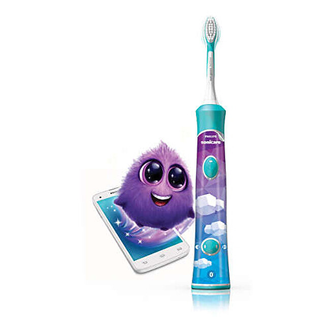 Philips Sonický elektrický zubní kartáček pro děti s Bluetooth Sonicare For Kids HX6322/04 Tuhý/kompaktní