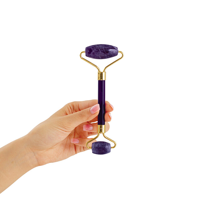 PlumBeauty Váleček na kontury obličeje - ametyst (Amethyst Facial Roller)