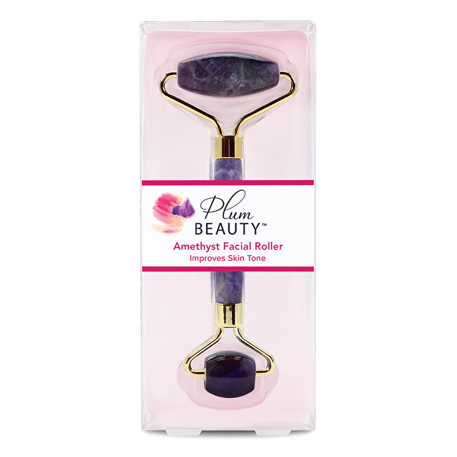 PlumBeauty Váleček na kontury obličeje - ametyst (Amethyst Facial Roller)