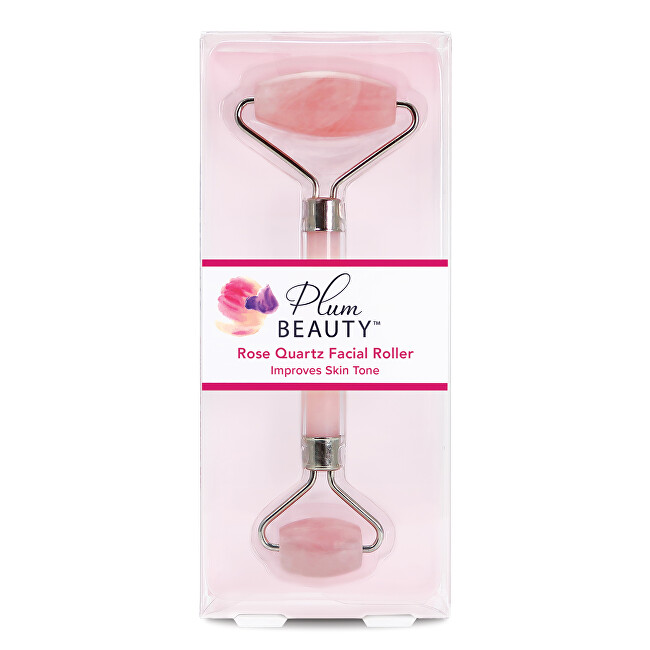 Váleček na kontury obličeje - růženín (Rose Quartz Facial Roller)