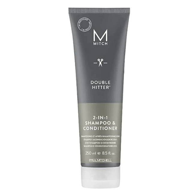 Bezsulfátový pečující šampon a kondicionér 2v1 Mitch (Double Hitter Sulfate-Free 2 In 1 Shampoo & Conditioner) 250 ml