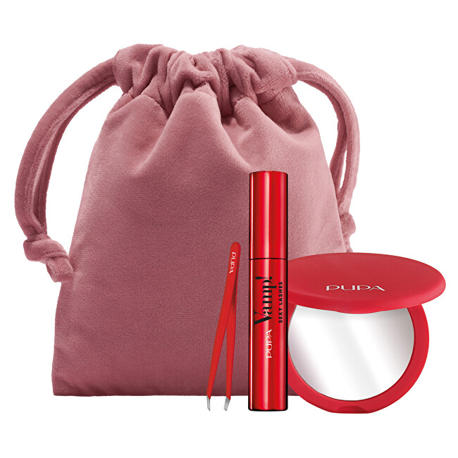 PUPA Milano Dárková sada s pinzetou a zrcátkem Sexy Lashes Mascara