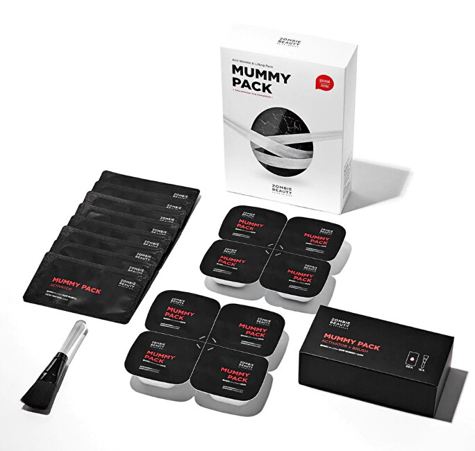 Dárková sada pleťových masek s liftingový účinkem Zombie Beauty Mummy Pack & Activator Kit