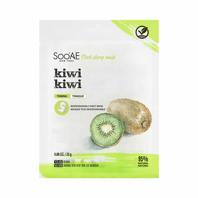 Soo´AE Tonizační plátýnková maska Kiwi (Food Story Mask) 25 g