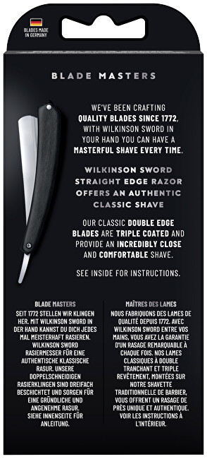 Břitva Cut Throat + náhradní žiletky Double Edge Blades 5 ks