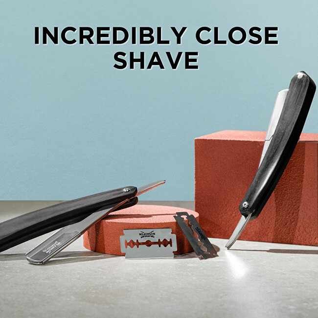 Wilkinson Sword Břitva Cut Throat + náhradní žiletky Double Edge Blades 5 ks