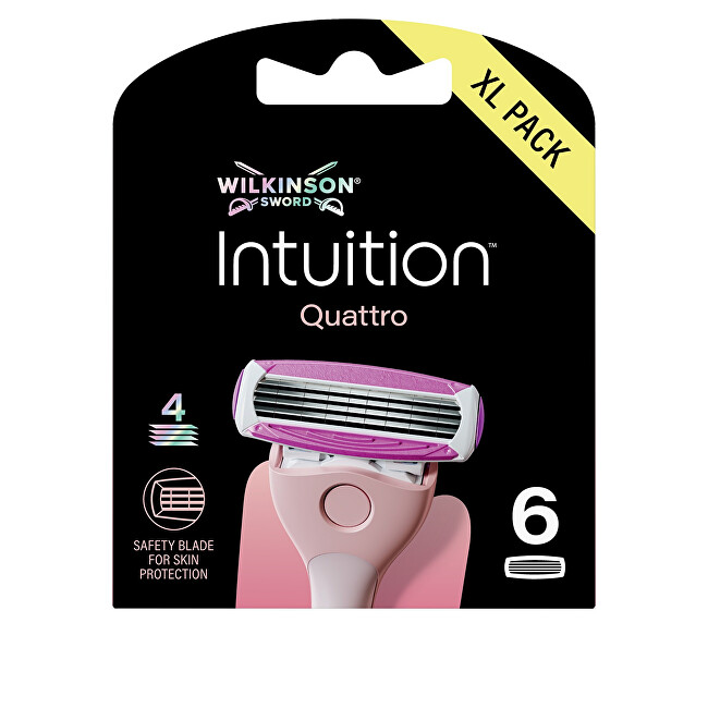 Wilkinson Sword Náhradní hlavice Intuition Quattro 6 ks