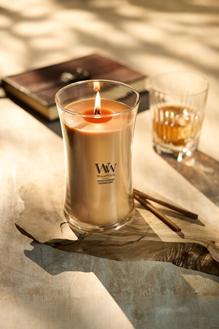 WoodWick Vonná svíčka váza velká Golden Bourbon 609,5 g