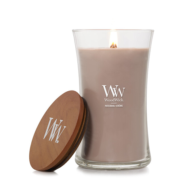WoodWick Vonná svíčka váza velká Patchouli Creme 609,5 g