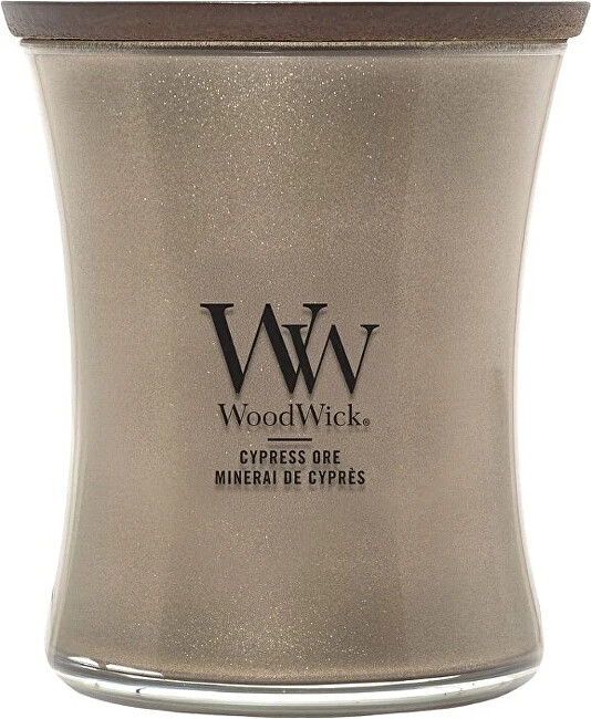 WoodWick Vonná svíčka střední Precious Metals Cypress Ore 275 g