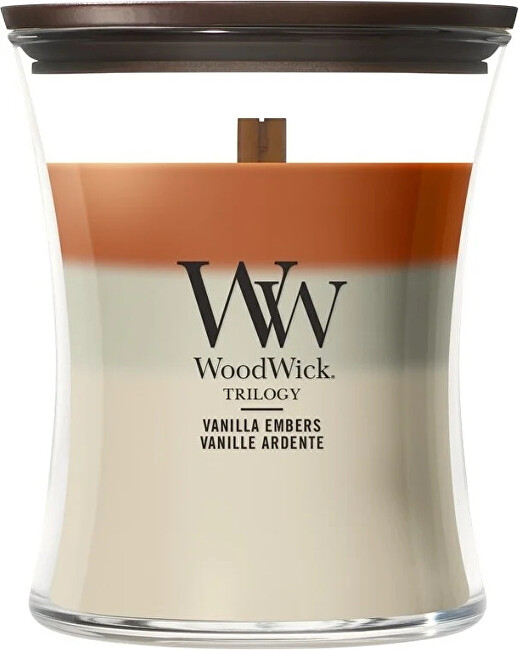 WoodWick Vonná svíčka váza střední Trilogy Vanilla Embers 275 g