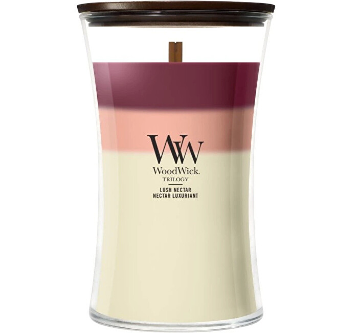 WoodWick Vonná svíčka váza velká Trilogy Lush Nectar 609,5 g