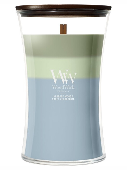 WoodWick Vonná svíčka váza velká Trilogy Verdant Woods 609,5 g