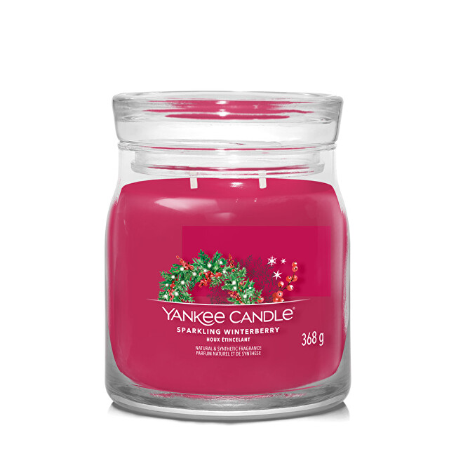 Yankee Candle Aromatická svíčka Signature sklo střední Sparkling Winterberry 368 g