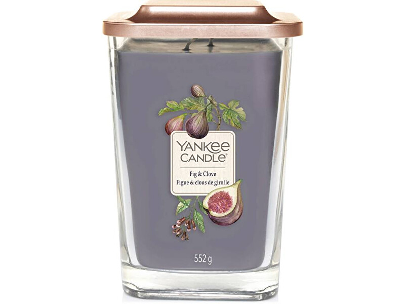 Yankee Candle Aromatická svíčka velká hranatá Fig & Clove 552 g