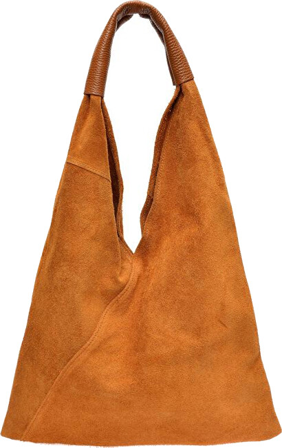 Anna Luchini Dámská kožená kabelka Hobo AL 8166 Cognac